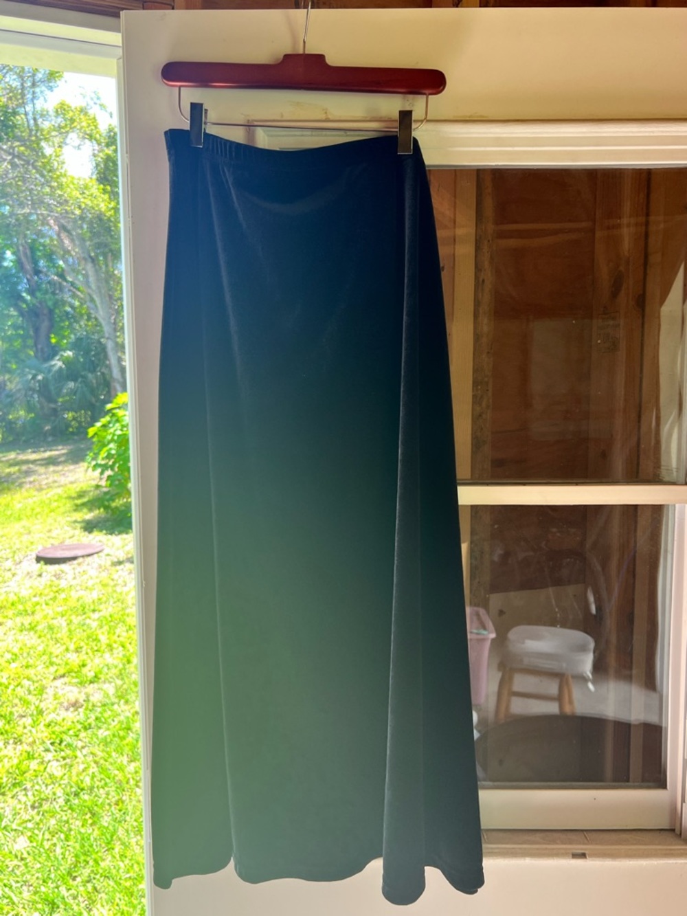 Black Women’s Maxi Skirt - Velvet
